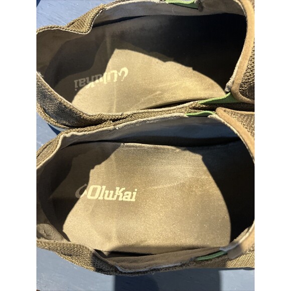 OluKai Mens Size 45 US 12 Shoes Nohea Mesh Slip On Slides Moccasin Brown - Picture 9 of 10